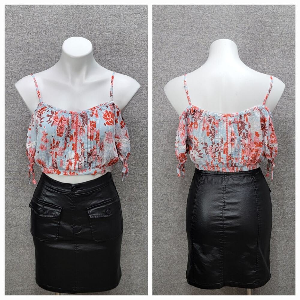 POUPETTE ST BARTH TOP BONNY BLUE 90'S TOP, SIZE XS, NWOT *
